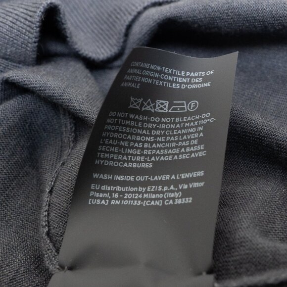 Zegna Cashseta Knit Polo Shirt Cashmere Silk Light Long Sleeve Gray 54 R - Picture 11 of 12